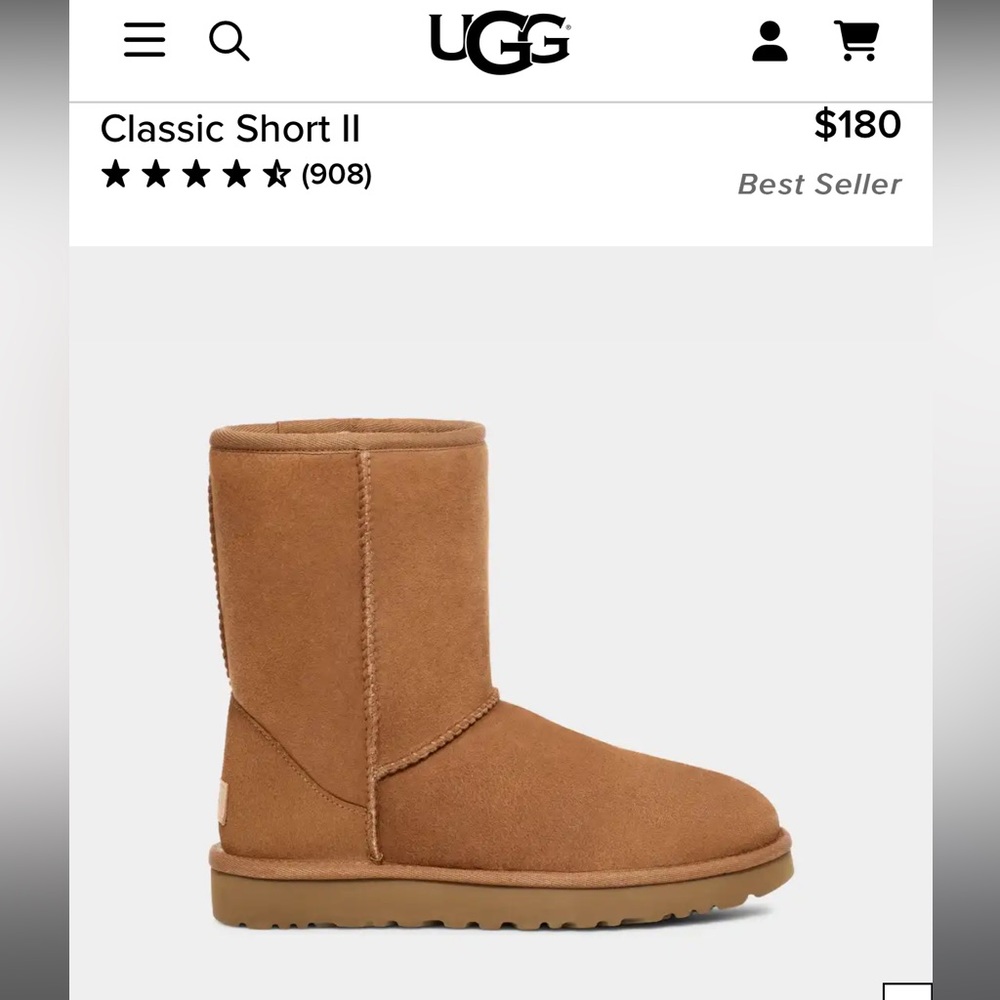 UGG Classic Short II- Chestnut 👢